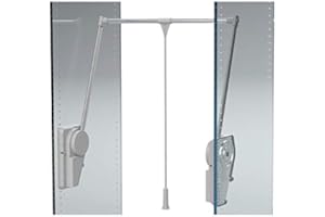 AMBOS Elévateur de penderie double à charge réglable - Décor : Gris alu - Fixation : Latérale