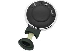 BROVACS Zapasowa obudowa kluczyka + nieoszlifowany pusty klucz awaryjny kompatybilny z BMW Mini Cooper R56 R57 R58 R60 R61 3-przyciskowy inteligentny klucz z pilotem zdalnego sterowania z pilotem