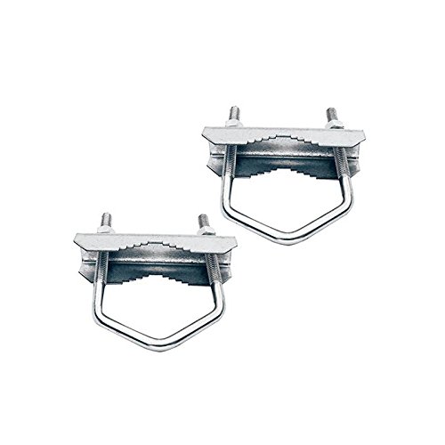 HD-LINE bride-110 mm Brida de Estribo con mordaza para fijación de Antena parabólica/de Antena Plata