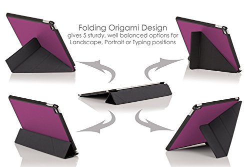 Forefront Cases® Neue Origami Hülle Tasche Case Cover für Apple iPad Mini 4 / 4th Generation (September 2015) – Rundum-Geräteschutz und intelligente Auto-Sleep-Wake-Funktion – inkl. Eingabestift - 3