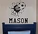 Produktbild hllhpc Personalisierte Name & Selected Sportball Platzen durch Wandaufkleber Vinyl Aufkleber Jungen Schlafzimmer Wandtattoos Party Decor 40 * 52cm