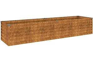 vidaXL Jardinera elevada 194x50x36 cm Acero corten