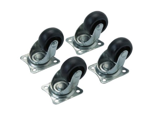 4 Stück Lenkrollen, Möbelrollen 29 mm 15 kg