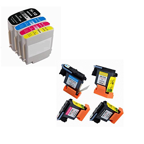 Caidi Bündel-Set 4 HP 11 C4810A C4811A C4812A C4813A Compatible Druckkopf