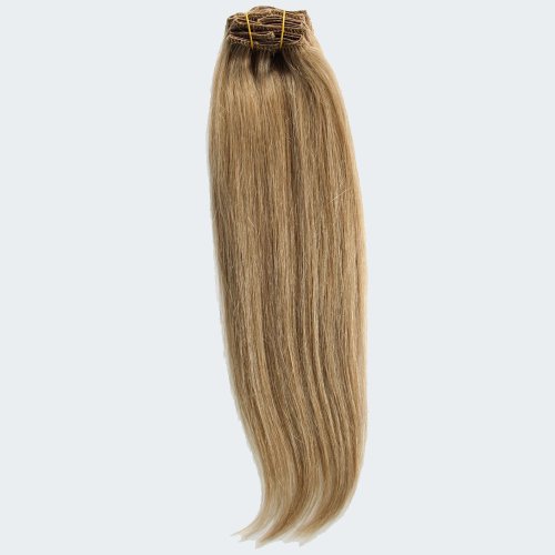 GoGoDiva Clip in Hair Extensions 100% Human Remy Hair #18 Strawberry Blonde colour 15 inches Length 90 grams hair weight