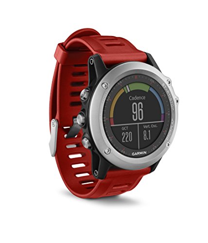 Garmin Fénix 3 HRM - Reloj GPS, color rojo