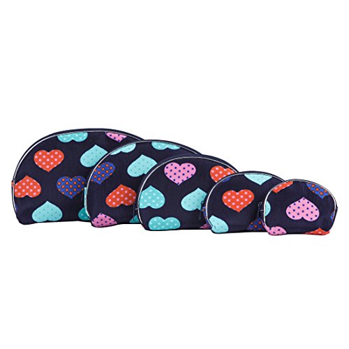 UberLyfe Multipurpose Pouch or Purse with Cute Hearts - Combo of 5 (PU-1692-HRTBL) RS.199 (60.00% Off) - Amazon