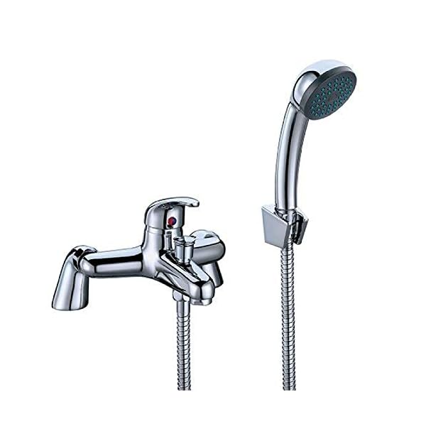Bath Shower Mixer Tap Filler Bathroom Chrome Sink Basin Set Hand Held - Hose and Handset Bath Tub FIller Tap Package - Head Sink Handheld