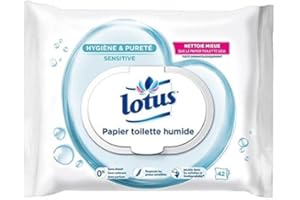 ORGUJD Lotus Papier Toilette Humide Sensitive 42 Lingettes (lot de 12 paquets soit 504 lingettes)