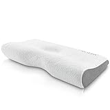 NOFFA Oreiller de mousse de mémoire de contour , oreiller ergonomique de soutien de cou pour le soulagement de la douleur, oreiller cervical orthopédique avec le cas hypoallergénique 60 * 32 CM