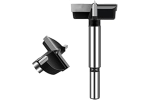 ASNOMY 1Pc 48 mm Broca Forstner de acero de tungsteno para madera y madera dura, Taladro de Madera de Alta Velocidad Broca Fresadora Madera Hole Saw Avellanadoras Bisagra Aburrido Agujero