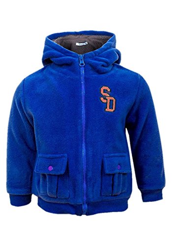 Tots Designer Baby Boys Royal Blue Fleece Hooded Zip Through Jacket (6-12 months)