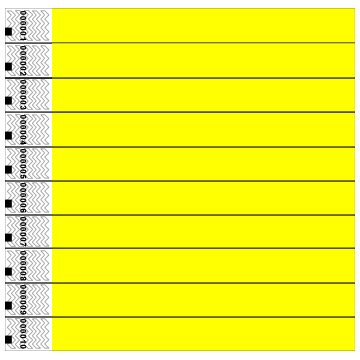 ClubKing - Juego de pulseras fibras de polietileno Tyvek 100 unidades
color amarillo