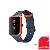 Amazfit Bip Smartwatch Bluetooth Armbanduhr 45 Tage Standby mit GPS Echtzeit-Pulsmesser IP68 Water-Resistant Sport Fitness Tracker [32g Ultraleicht] für Kinder Männer Frauen English Version (Orange)
