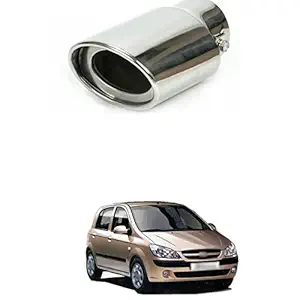 PRIKNIK Silencer Tip Exhaust Pipe Car Stainless Steel Rear Muffler Tip Tail Muffler Tip Pipe Adjustable Car Decoration Exhaust Tip Tailpipe Compatible with Getz Prime