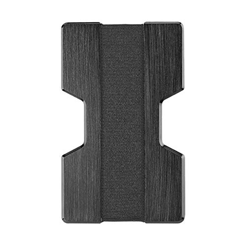 Preisvergleich Produktbild Heraihe Metall dünner Anti-Scanning Fronttasche RFID Wallet Schwarz Thin Blocking Kreditkarteninhaber Geld-Bargeld-Clip