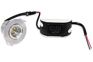 Vetrineinrete® Faretto led incasso 3 watt 1 led cob orientabile luce bianca calda naturale 6500k 3000k 4000k soffitto illuminazione luce controsoffittatura lampadina (Silver, 4000k) F6