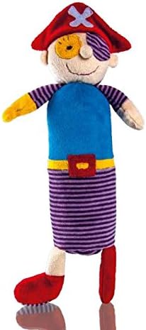 Cherry Stone Pirate Hot Water Bottle Soft Toy with Hat, Size: 36 x 7 cm