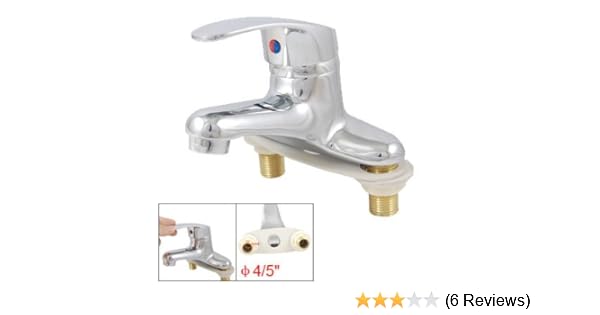 Bathroom Sink Double Hole Chrome Brass Single Handle Basin Faucet