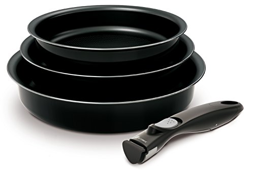 Backen 181501 - Set de poêles - 4 Pièces Noir - Tous feux dont induction