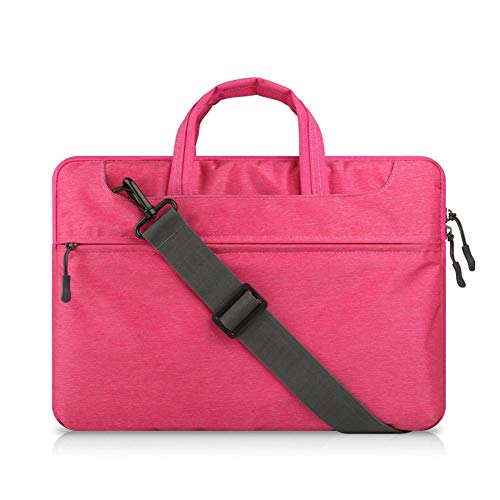 Preisvergleich Produktbild SLONG Laptop Bag 15 Zoll Multifunktionale Laptop-Schutztasche, Wasserfester Stoßdämpfer-Kofferraum mit Griff Für MacBook Air MacBook Pro HP Pavilion Dell Inspiron Lenovo Acer ASUS,Pink