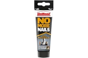 UniBond No More Nails Colle de construction pour intérieur et extérieur - Tous matériaux - Colle haute résistance - Blanc - Tube de 142 g