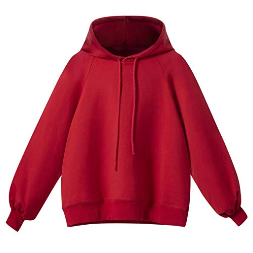 Mujer Sudadera Camiseta Tops Vestido Manga Larga Moda Fashion de Urbano Otoño,Sonnena Suéter de Manga Larga para Mujer Blusa con Capucha Delgada Suelta de Manga Larga para Mujer
