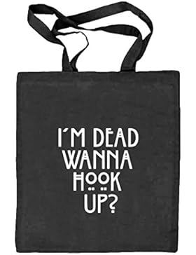 Shirtstreet24, AHS - Wanna Hook Up? Natur Stoffbeutel Jute Tasche (ONE SIZE)