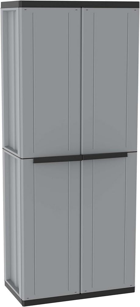Terry, Jline 368 , Armario 2 Puertas con 1 Estantería Interna y 4 Estantes. 68x37,5x163,5 cm