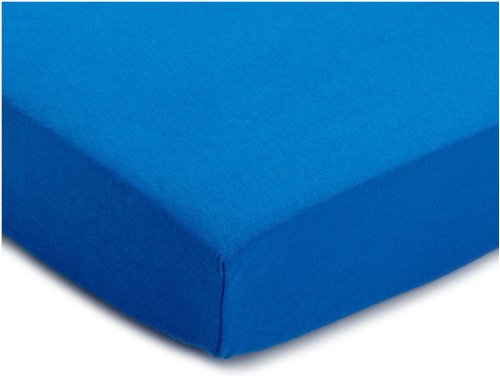 Julius Zöllner Fitted sheet for cots (60 x 120 cm/70 x 140 cm, Jersey Blue)