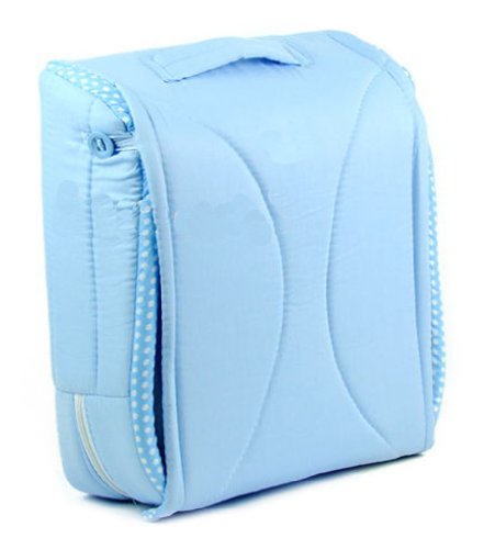 Gaorui Safety Portable Folding Bed Cradle Crib Cot Playpen for Newborns Baby Infant Kids _ Blue