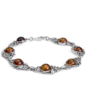 Bernstein Sterling Silber Armband 18,5 cm