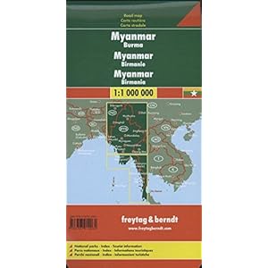 Myanmar - Burma, Autokarte 1:1 000 000, Freytag Berndt Autokarten (freytag & berndt Auto + Freizeitkarten)
