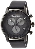 Calvin Klein Herren Chronograph Quarz Uhr mit Leder Armband K2G177C3