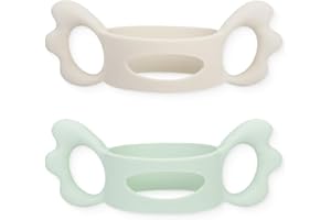 NJCXOLA 2 biberon avent,Poignée de bouteille carrée à large calibre Poignée creuse en silicone avec poignée d'ange Accessoires pour bouteilles(4.5 * 13cm)