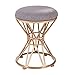 Produktbild Fußhocker Hocker Schmiedeeisen Kleine Runde Hocker Wohnzimmer Sofa Hocker Korridor Ändern Schuhe Hocker Schlafzimmer Stoff Hocker Makeup Hocker (Color : B, Size : 34 * 45CM)