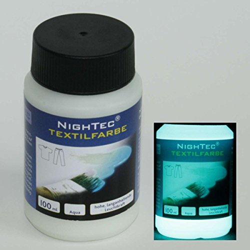 Leuchtfarbe NighTec® Textilfarbe und Stoffmalfarbe (nachleuchtend)