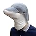 Produktbild BESTOYARD Halloween Dolphin Headgear Kopf Maske Emulsion Kleid Party Requisiten Dolphin Head Cover für Männer und Frauen Halloween Party Requisiten