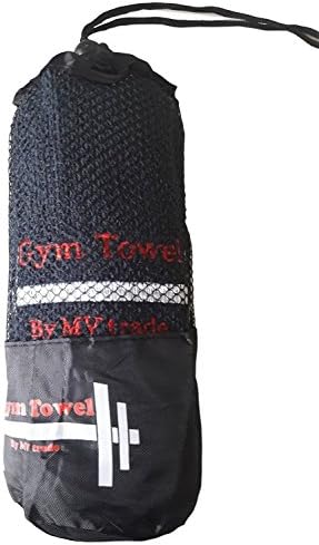 Black Gym Towel - Ultra Absorbent Sports Microfiber Towels - Fast Drying Microfibre Towels ideal for the Gym, Fitness, Swimming, Sports, Travel, Camping, Hiking, Yoga, Pilates, Backpacking - Small, Lightweight and Compact - Choice of stunning colours with pouch for keys and phones while training.