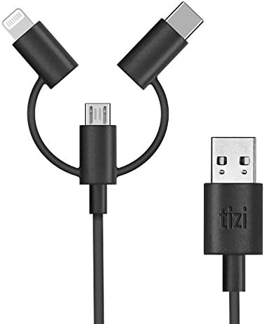 equinux NEW tizi Schlitzohr – USB-C, Lightning and Micro-USB multifunctional cable (1m, black) Apple Mfi certified, perfect for iPhone X, iPhone 8, iPhone 8 Plus, iPhone 7, iPhone 7 Plus, iPad