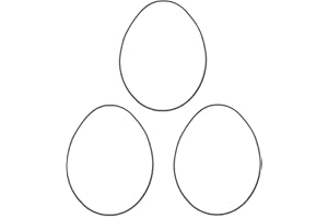 Ideen mit Herz Metal rings in egg shape, 3 mm thick, 25 cm x 20 cm, pack of 3