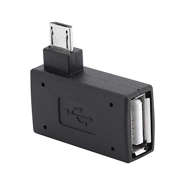Ángulo Izquierdo Derecho Micro USB 2.0 Macho 90 Grados USB Macho a Micro Hembra adaptadores OTG, Paquete de 2 - Image 4