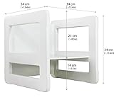 3 in 1 Children’s Furniture, One Small Multifunctional Chair or Table Beech Wood, White Stained - 2