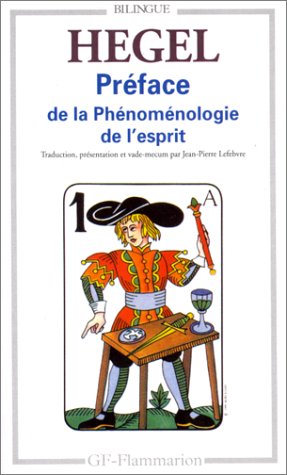 couverture de : Pr&eacute;face de la "Ph&eacute;nom&eacute;nologie de l'esprit"