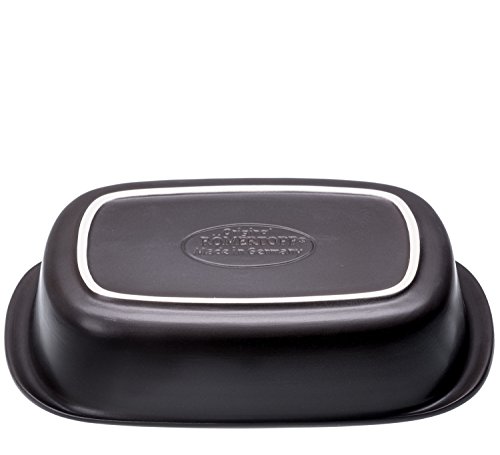 Römertopf Bräter BBQ Grillschale Keramik schwarz 4 Liter - 3