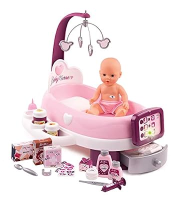 Smoby - 220347 - Baby Nurse - Nursery Electronique - + 1 Poupon Fonction Pipi - 24 Accessoires Inclus