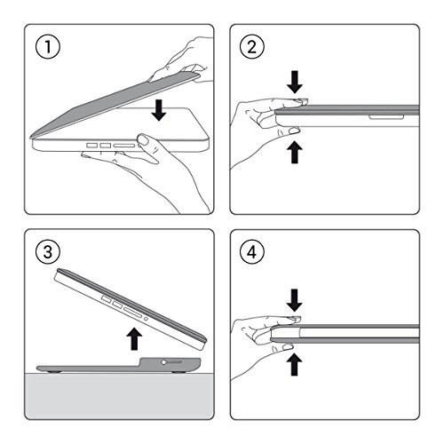kwmobile Crystal Hülle für Apple MacBook Air 13″ (ab Mitte 2011) Hard Case – dünne durchsichtige transparente Schutzhülle Cover Tasche Berg Morgenröte Design Altrosa Schwarz Transparent - 6