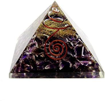 reviheal TM Amethyst Reiki Healing Orgone Pyramid Crystal Energy Generator Orgonite to Harmonize
