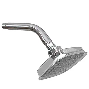 Klaxon Diamond ABS Over Head Shower/Shower Head/Bathroom Shower, Chrome Finish - With 9 Inches Round Arm