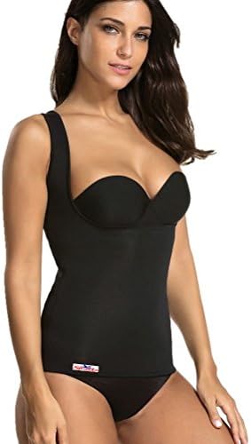 Women Slimming Wasit Trainer Neoprene Body Shaper Sauna Sweat Vest Top Yoga Suit Tummy Weight Loss Shapewear (Black, XL-UK 20-22 / EU 48-50 (36-40 waist))